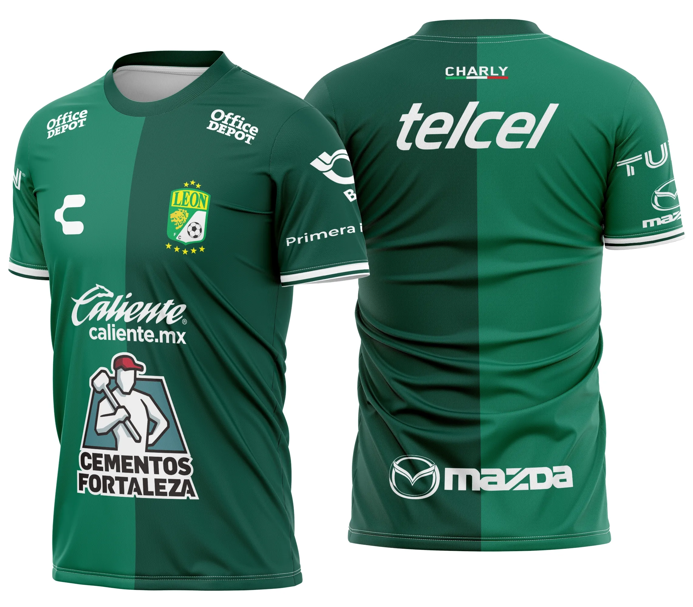 Camiseta unissex preta com logo no peito e estampa grande nas costas inspirada no time Club Leon 2026, perfeita para torcedores com estilo e paixão pelo futebol.