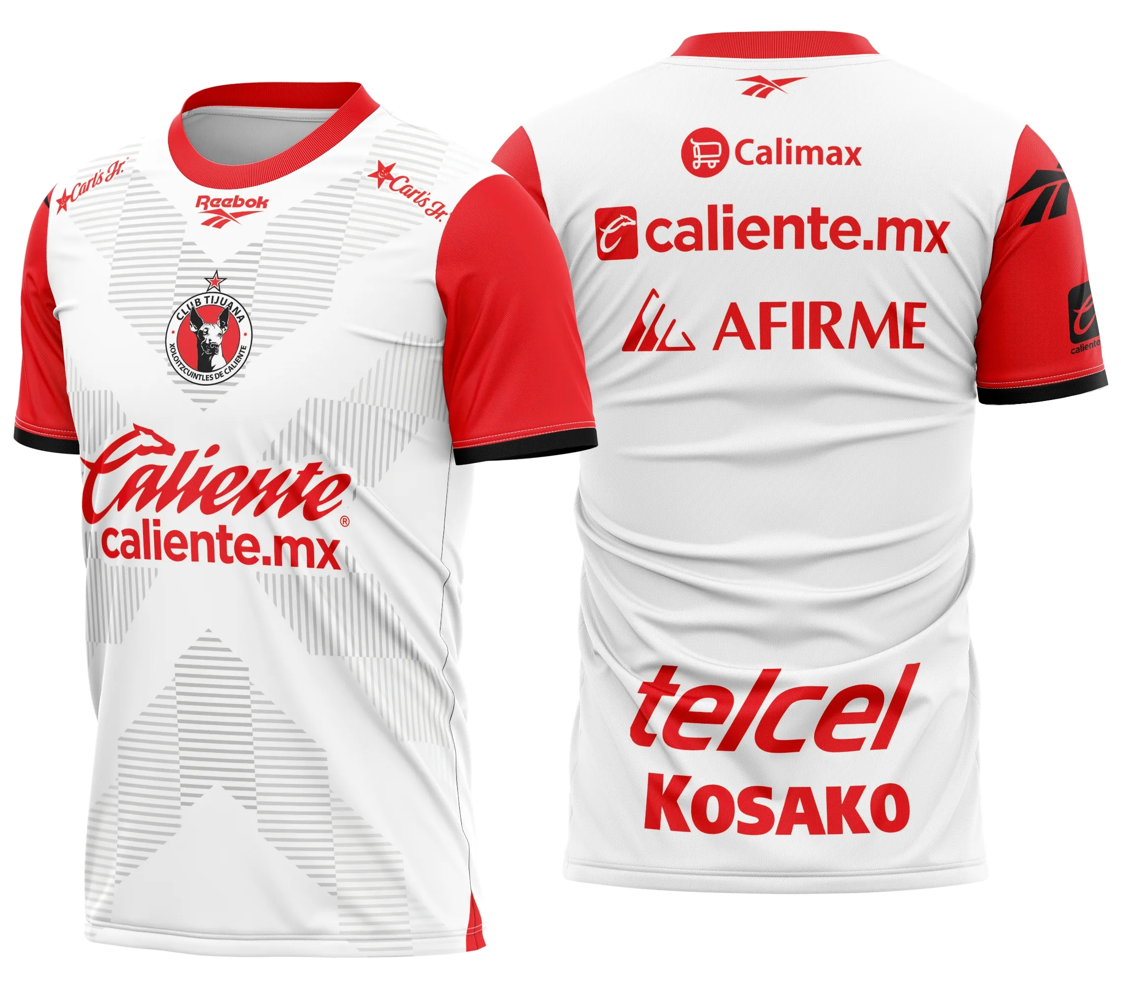 Foto da camiseta unissex preta com logo no peito e estampa grande nas costas do Club Tijuana 2026, ideal para torcedores que querem exibir sua paixão no estilo e conforto.