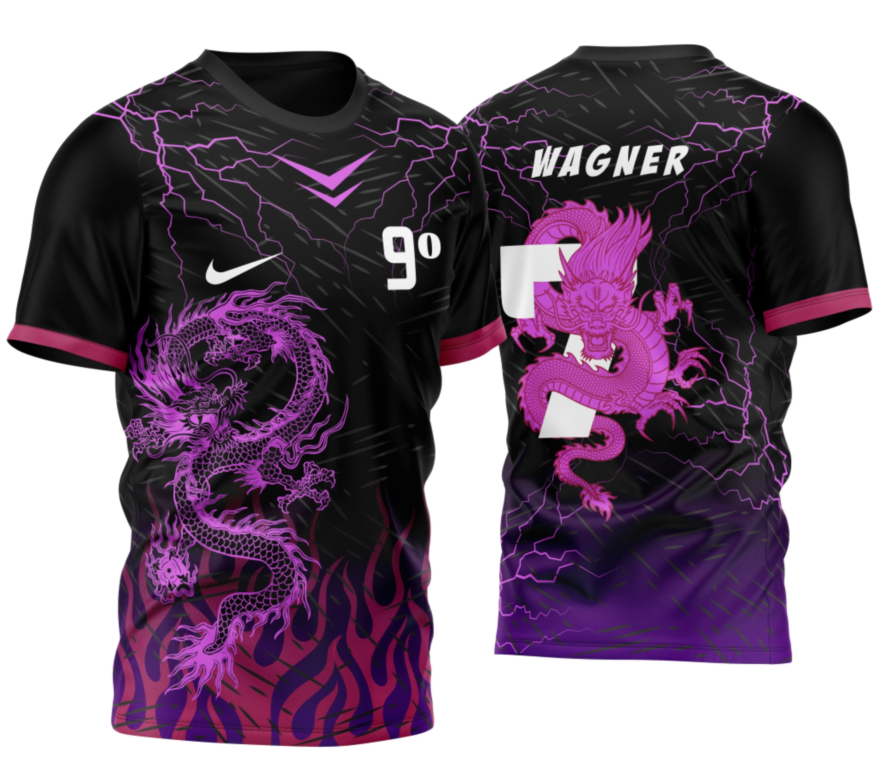 Camisa Dragão Fogo e Raios Roxo Formandos Nono Ano 2026