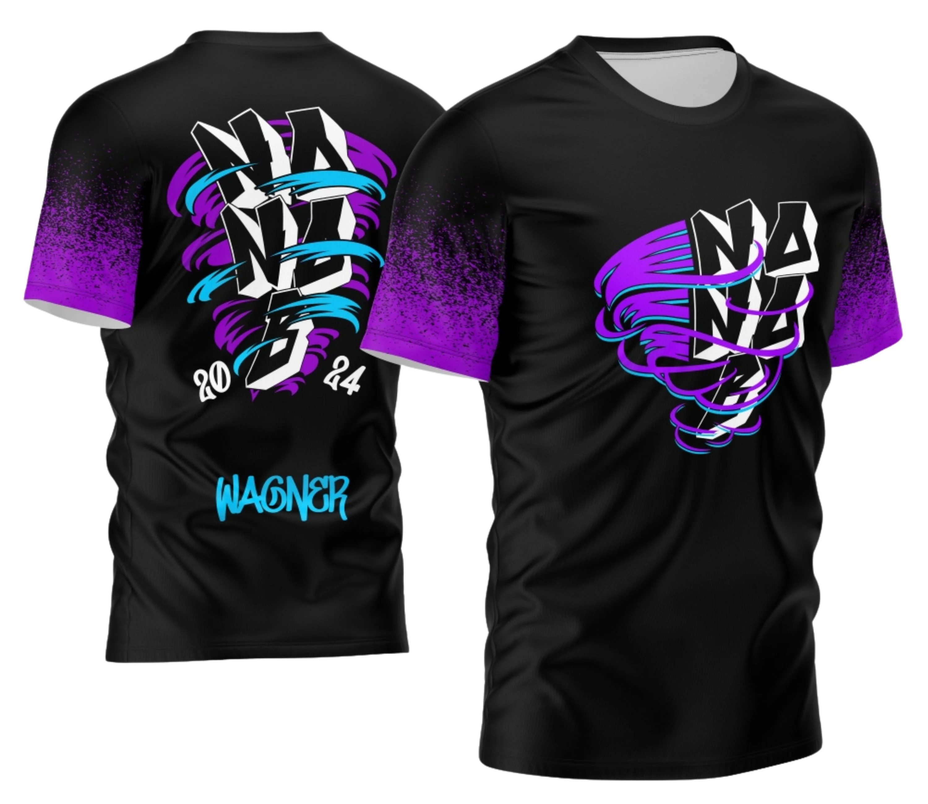 Camiseta unissex preta com logo no peito e estampa grande nas costas do Nono Ano 2026 Furacão, perfeita para mostrar orgulho e identidade escolar com estilo moderno.