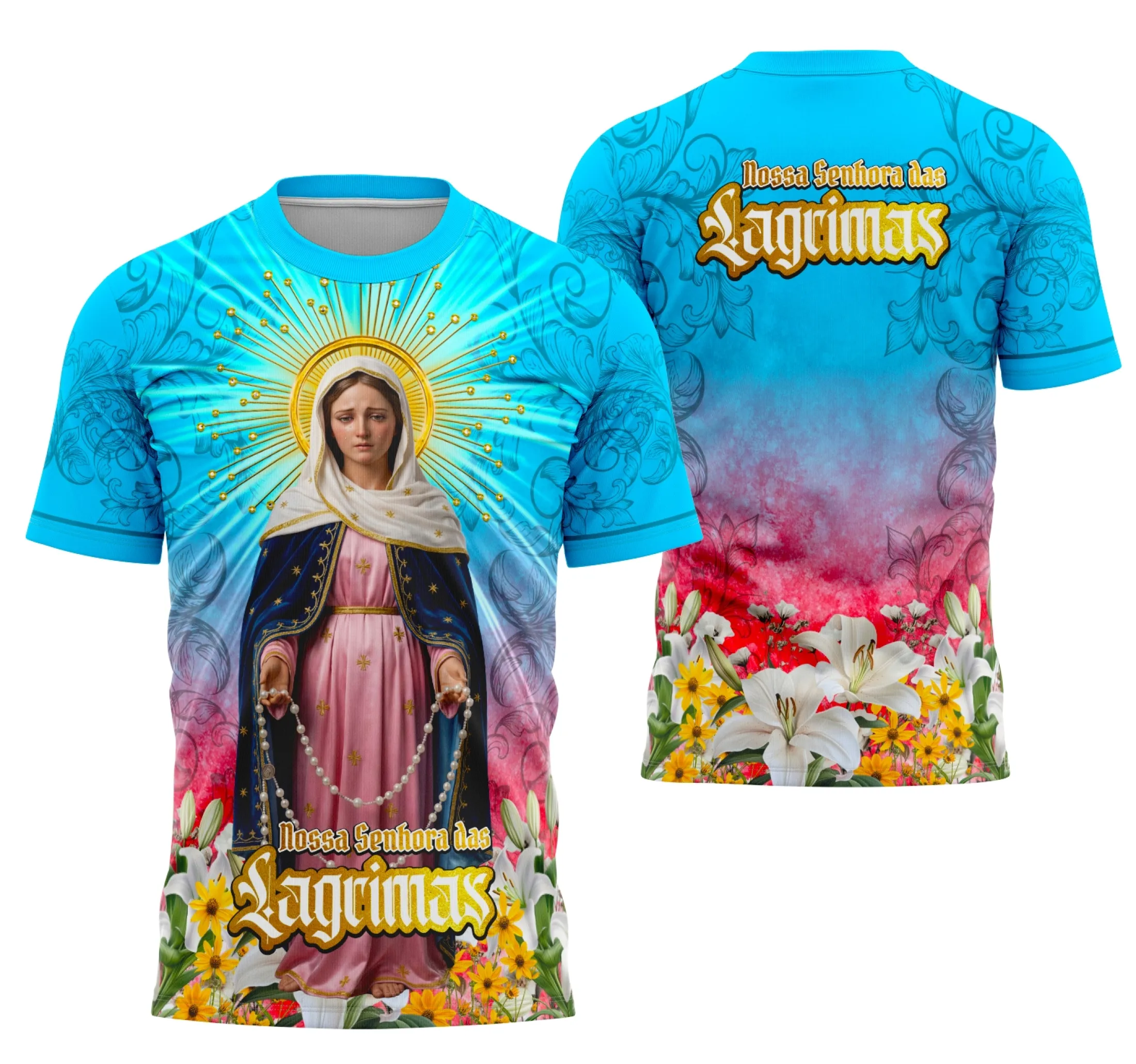 Arte Camisa Nossa Senhora das Lágrimas Religião
