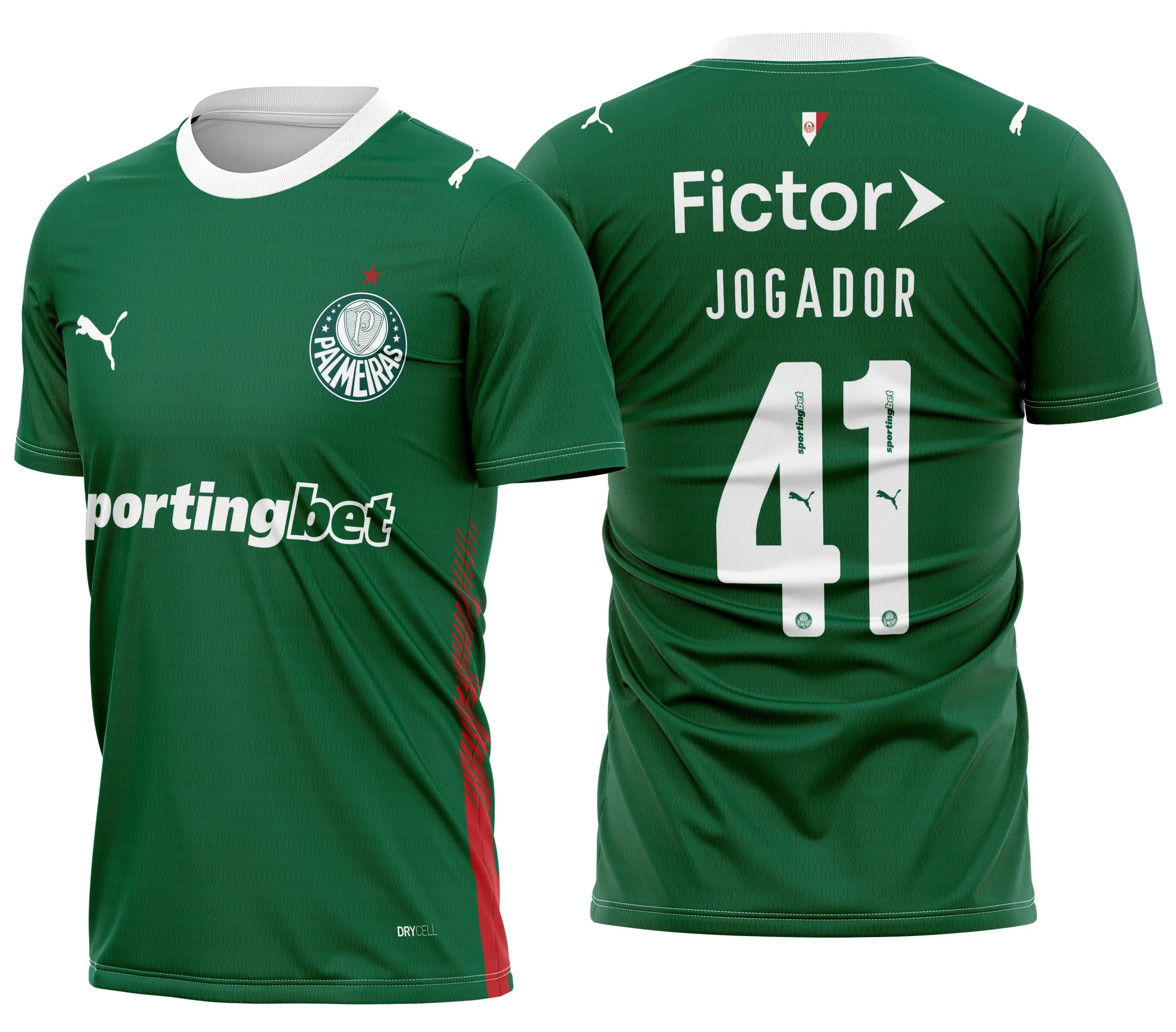 Camiseta unissex preta com logo no peito do Palmeiras e estampa grande nas costas inspirada na camisa titular 2026, design moderno e estilo esportivo para torcedores apaixonados.