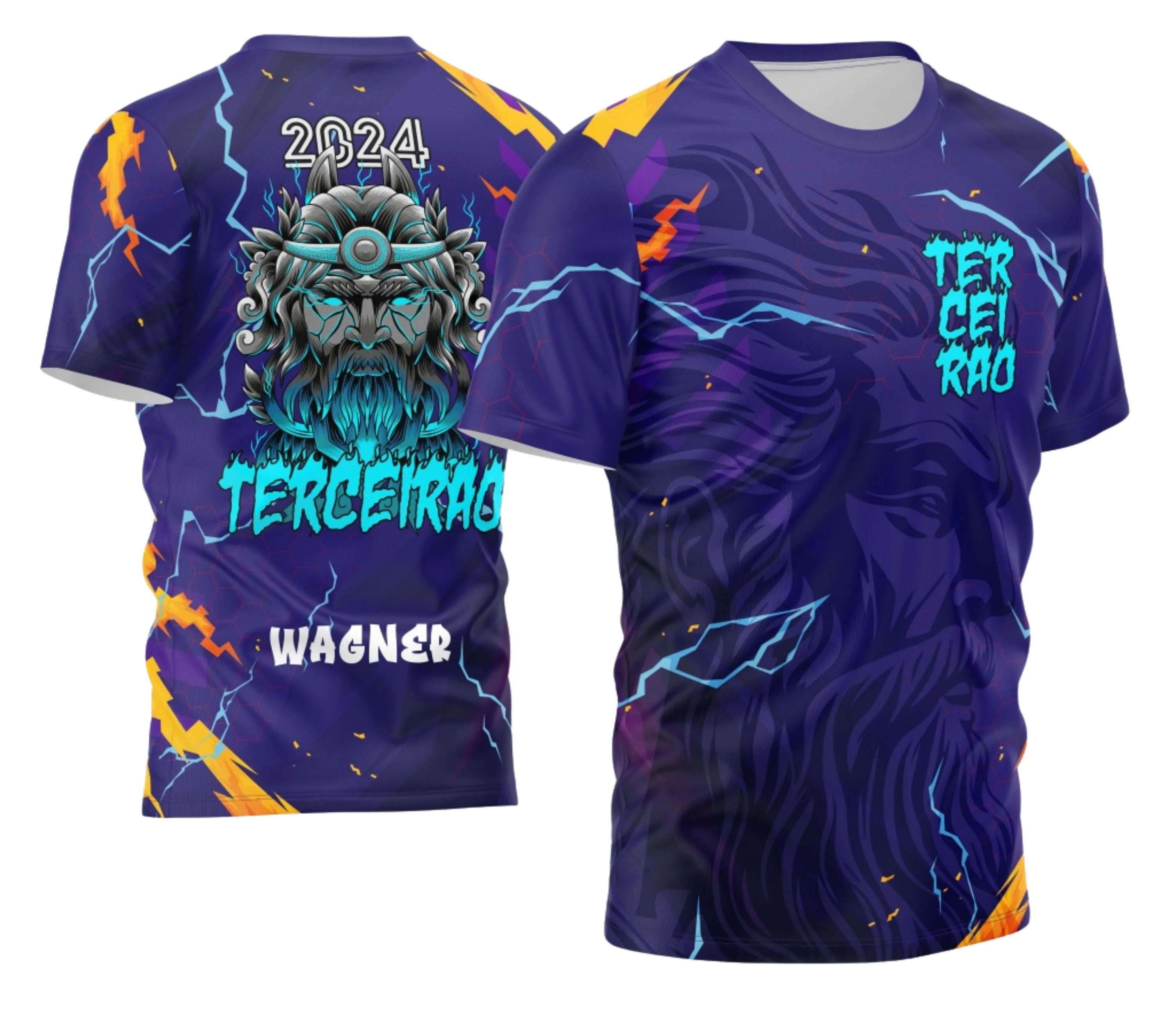 Camiseta unissex preta com logo no peito e estampa grande nas costas mostrando o estilo único do Terceirão, design moderno para estudantes que querem marcar essa fase com atitude.