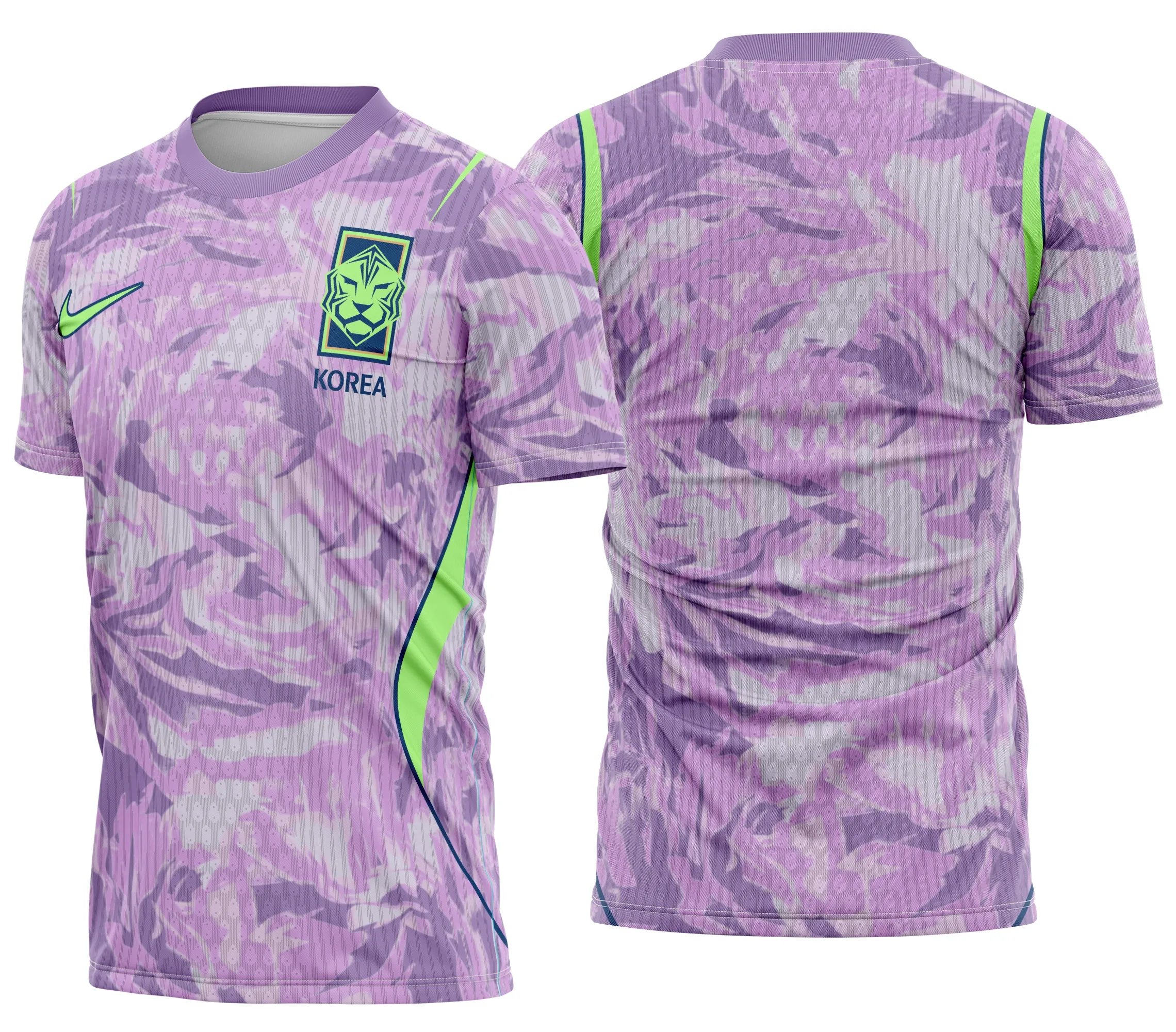 Camiseta unissex preta com logo no peito e estampa grande nas costas do tema Coreia do Sul Uniforme Reserva 2026, com design moderno e acabamento perfeito para fãs e colecionadores.