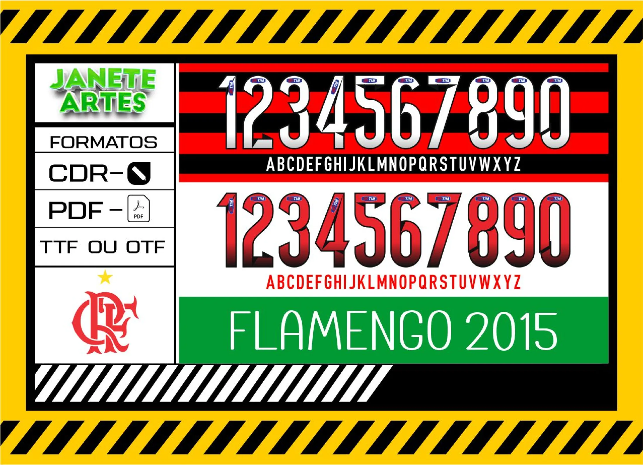 Camiseta unissex preta com logo no peito e estampa grande nas costas da fonte de time tipografia Flamengo 2015, ideal para fãs do futebol e torcedores apaixonados.