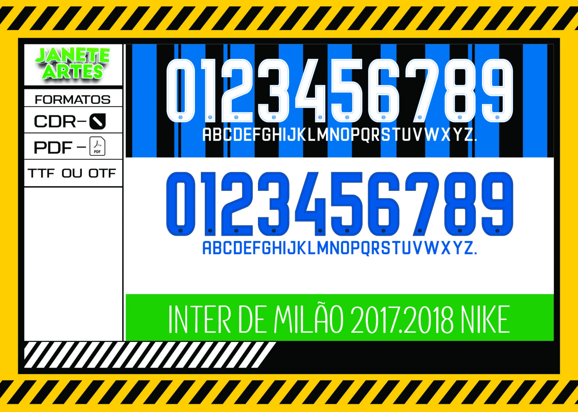 Camiseta unissex preta com logo no peito e estampa grande nas costas, apresentando a fonte do time Inter de Milão 2017 - 2018 em design moderno e marcante.