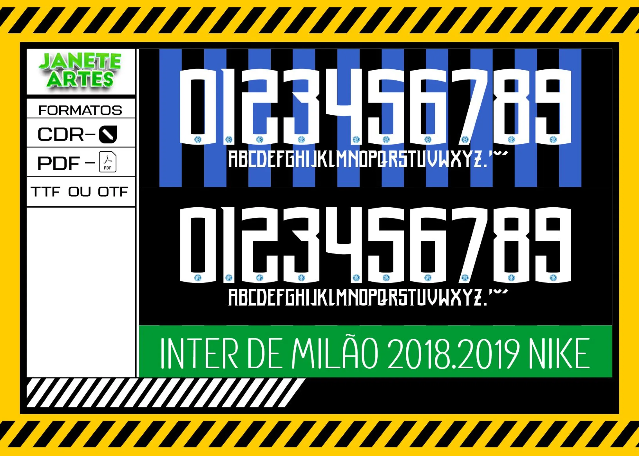 Camiseta unissex preta com logo no peito e estampa grande nas costas baseada na fonte de time tipografia Inter de Milão 2018 2019, estilo moderno e esportivo, perfeita para torcer com estilo.