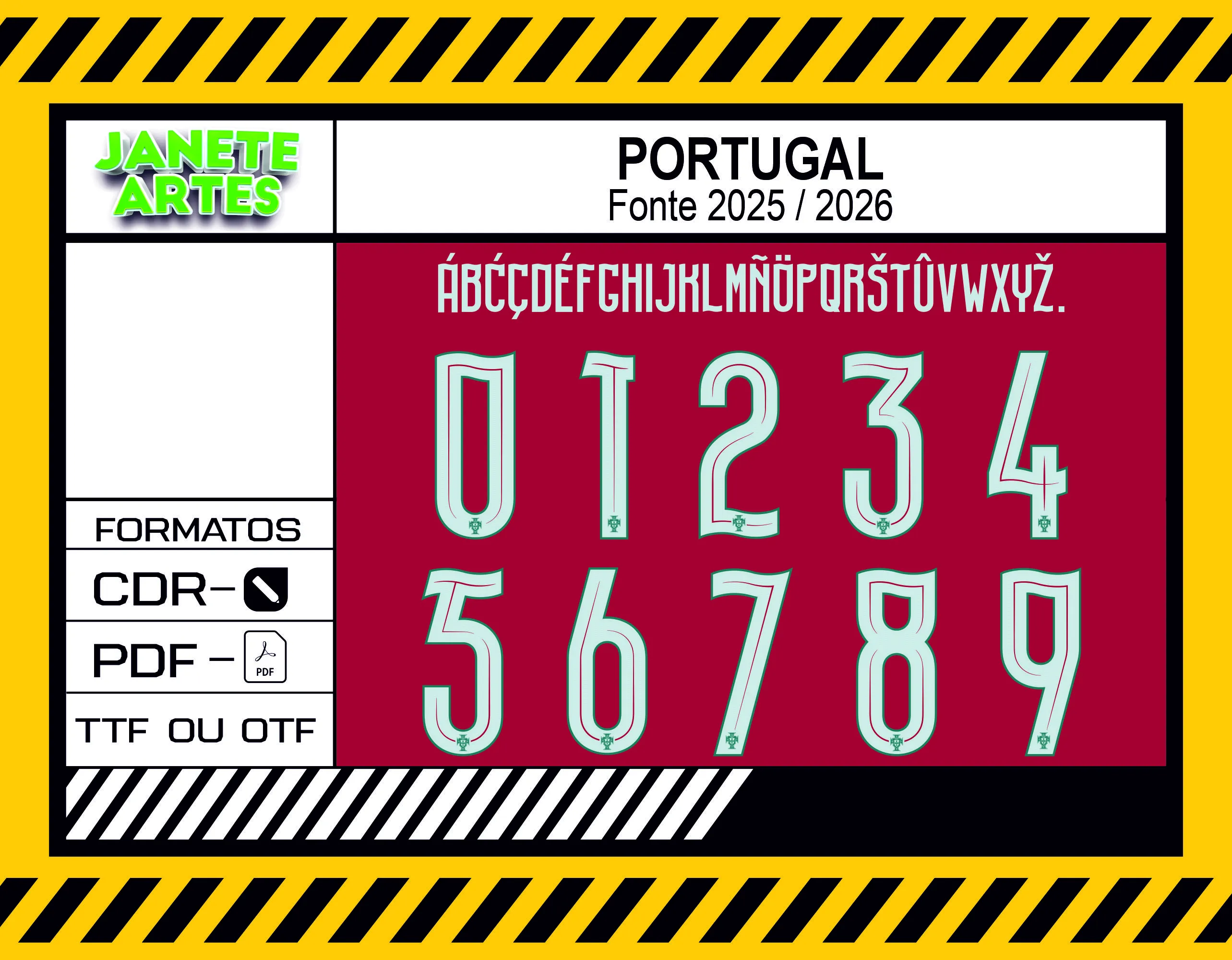 Camiseta unissex preta com logo no peito e estampa grande nas costas sobre o tema Fonte Portugal 2025 - 2026, ideal para quem ama design moderno e referências portuguesas.