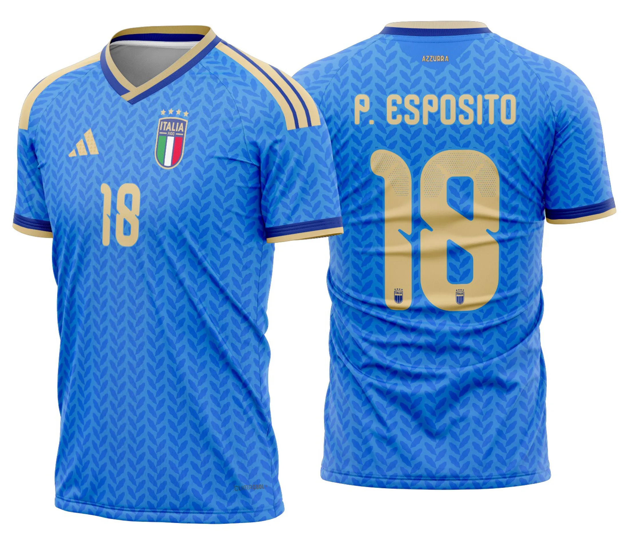 Camiseta unissex preta com logo no peito e estampa grande nas costas com tema Itália Titular Copa do Mundo 2026, perfeita para torcedores nacionais.