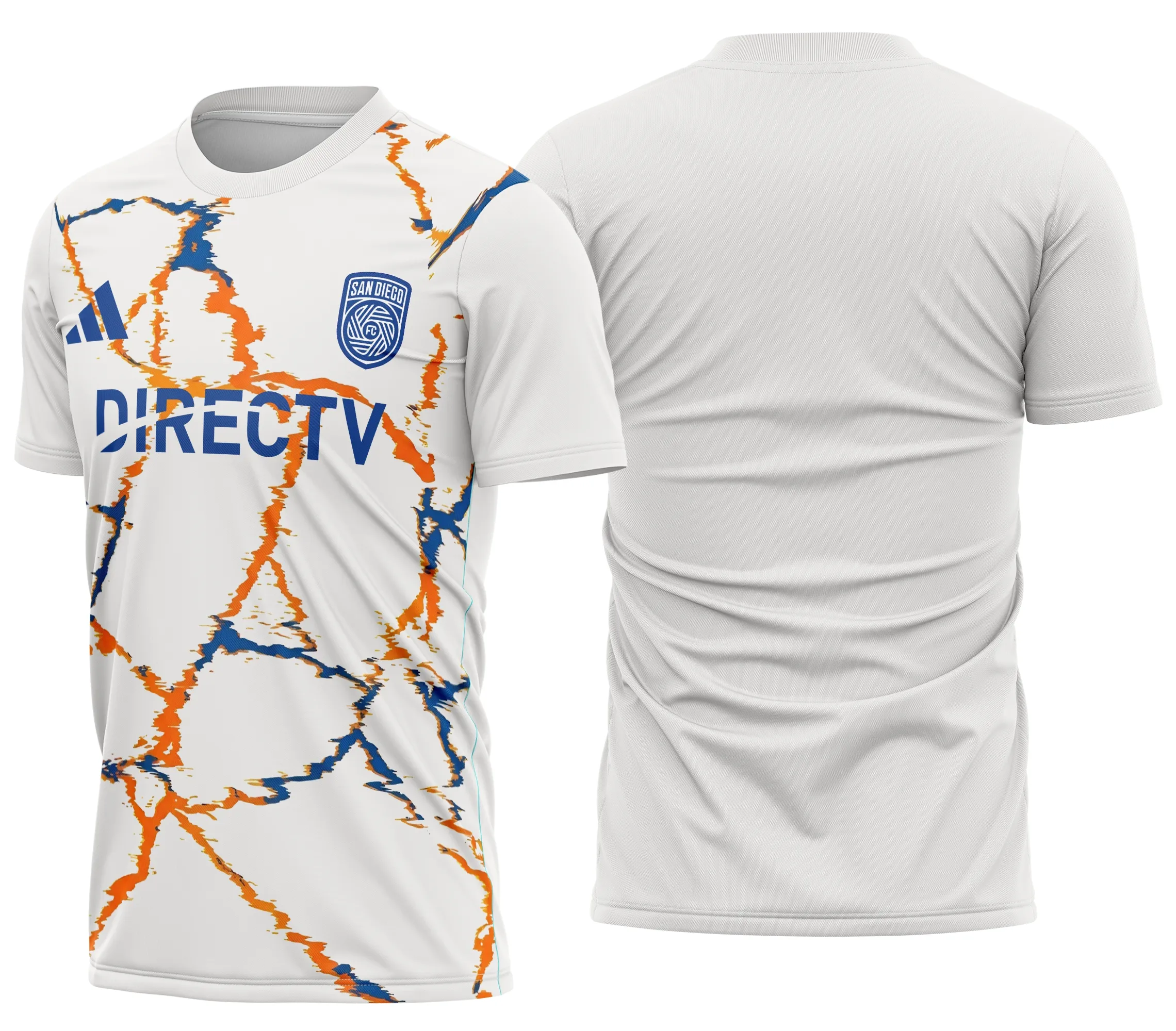 Camiseta unissex preta com logo no peito e estampa grande nas costas, inspirada no San Diego Uniforme Reserva 2026, perfeita para fãs e colecionadores.