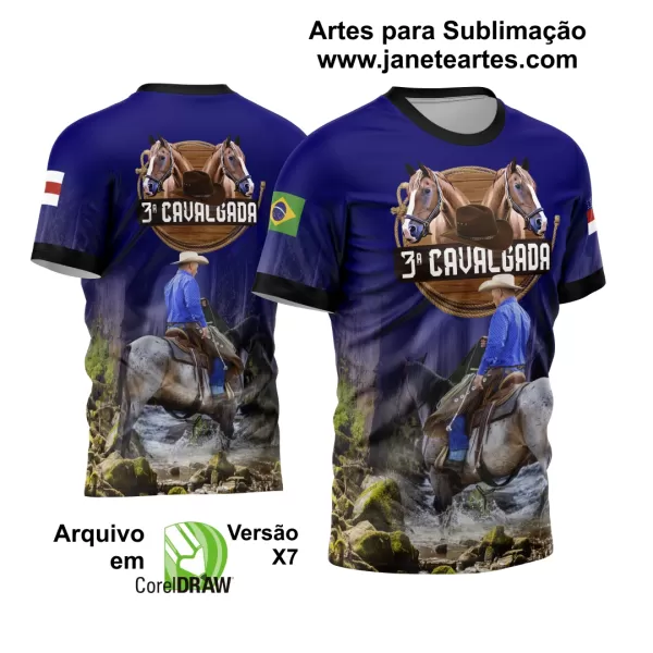 Arte Estampa Template Camisa Cavalgada 2024 Modelo 03