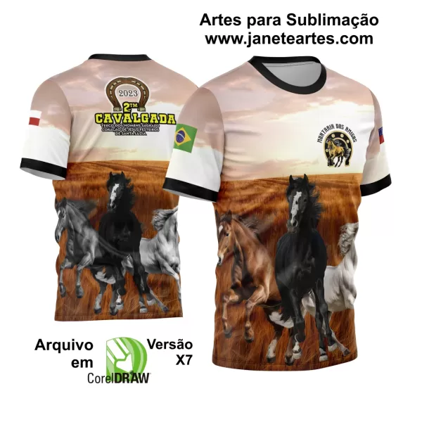 Arte Estampa Template Camisa Cavalgada 2024 Modelo 04