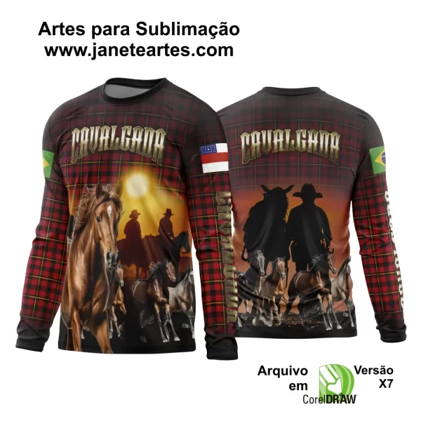 Arte Estampa Template Camisa Cavalgada 2024 Modelo 06