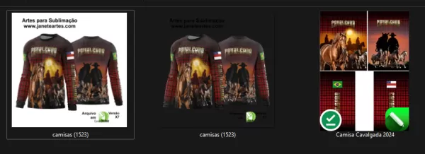 Arte Estampa Template Camisa Cavalgada 2024 Modelo 06