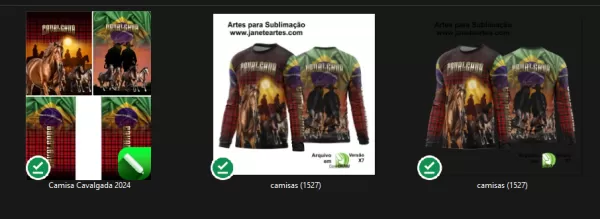 Arte Estampa Template Camisa Cavalgada 2024 Modelo 07