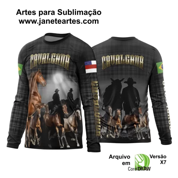 Arte Estampa Template Camisa Cavalgada 2024 Modelo 09