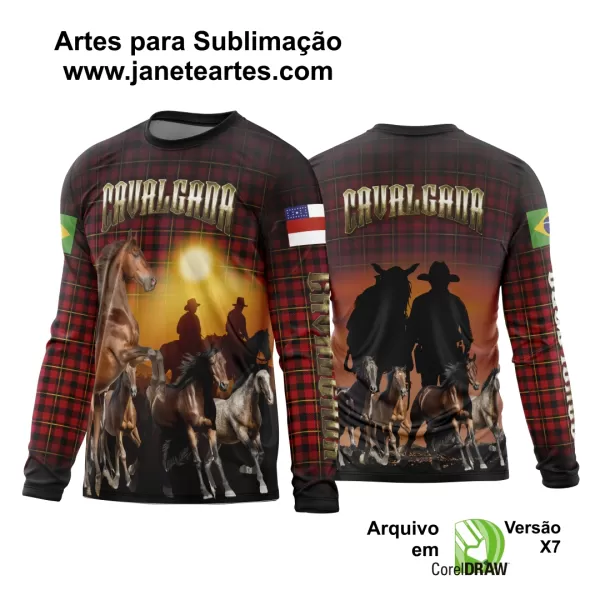 Arte Estampa Template Camisa Cavalgada 2024 Modelo 10