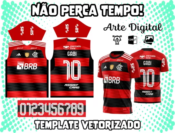 Arte Camisa Flamengo Fantasy Octa Sublimação