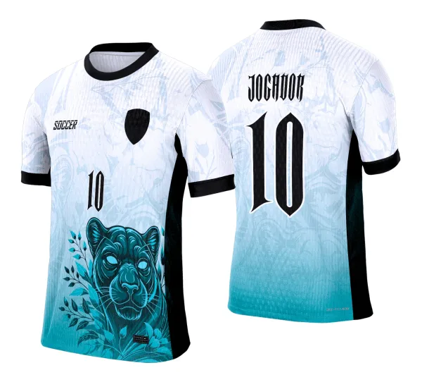 Arte Camisa Interclasse Pantera Negra com Azul 2025 - 0001