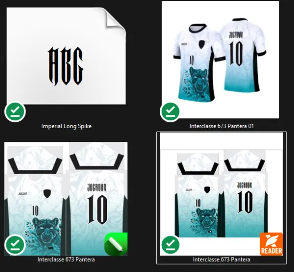 Arte Camisa Interclasse Pantera Negra com Azul 2025 - 0001