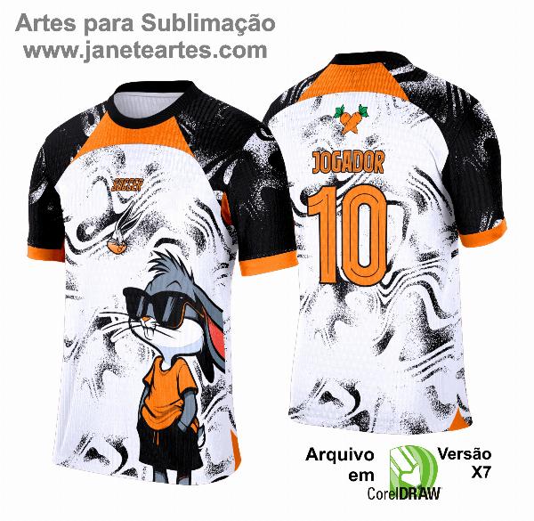 Arte Camisa Interclasse Pernalonga Laranja - 0157