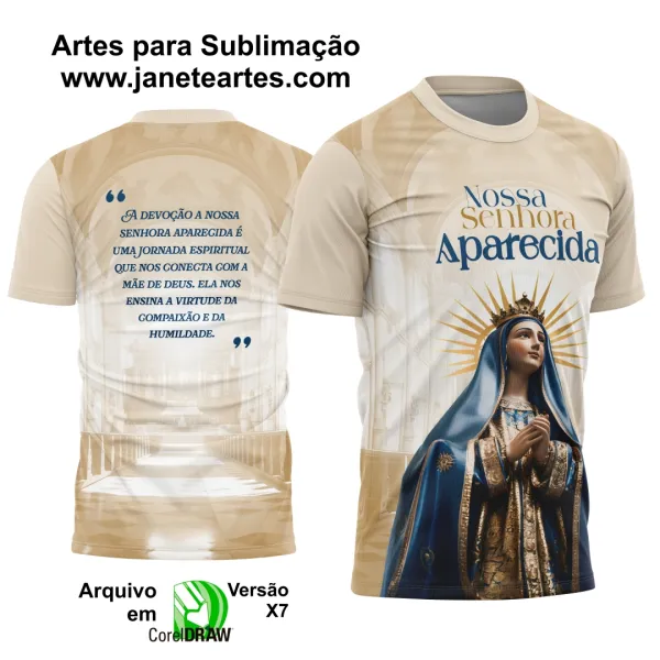 Arte Camisa Religiosa Nossa Senhora Aparecida - 0002 - Religião