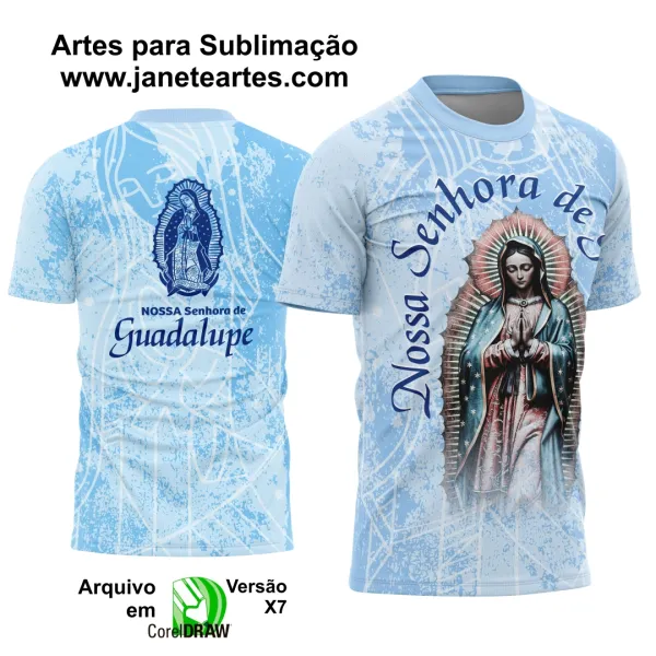Arte Camisa Religiosa Nossa Senhora de Guadalupe - 0010 - Religião