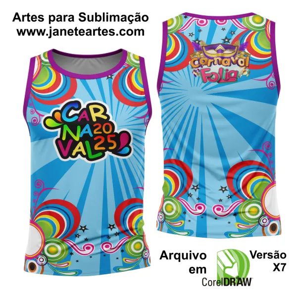 Arte Estampa Camisa Abadá de Carnaval 2025 - Modelo 80