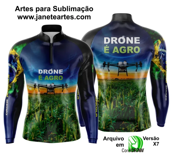 Arte Estampa Camisa Agro 2025 Drone - Template Camisa Agro - 0036