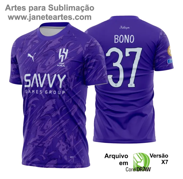 Arte Estampa Camisa Al Hilal CWC Goleiro 2025 - 2026