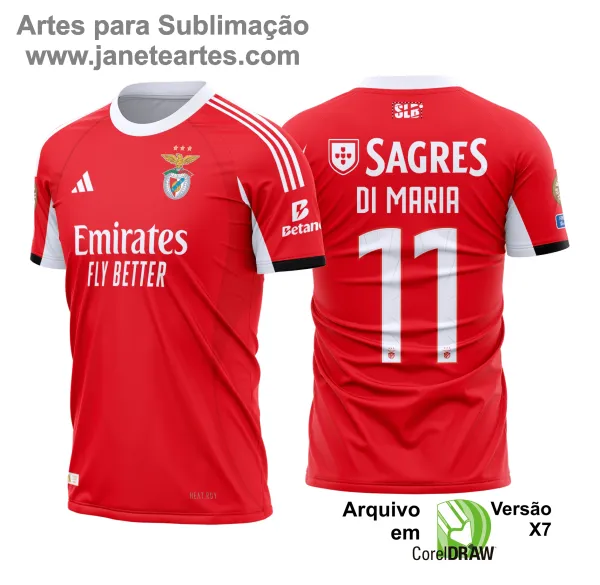 Arte Estampa Camisa Benfica Titular 2025 - 2026