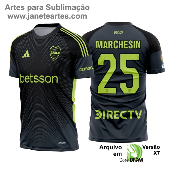 Arte Estampa Camisa Boca Juniors Goleiro 2025 - 2026