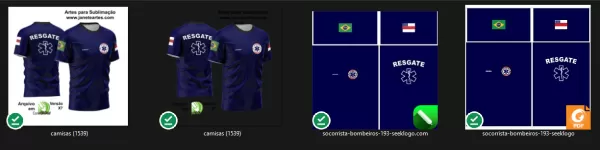 Arte Estampa Camisa Bombeiro Resgate 2024 - Modelo 01