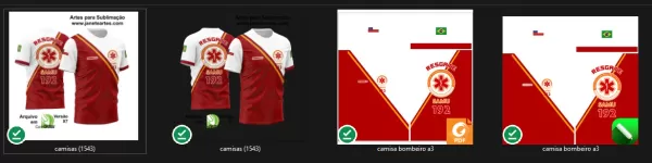 Arte Estampa Camisa Bombeiro Resgate 2024 - Modelo 04