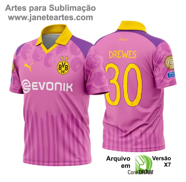 Arte Estampa Camisa Borussia Dortmund CWC Goleiro 2025 - 2026