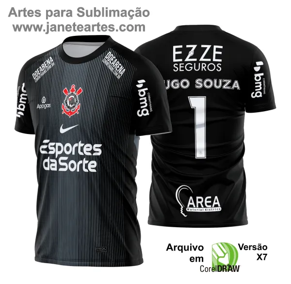 Arte Estampa Camisa Corinthians Goleiro 2025 - 2026