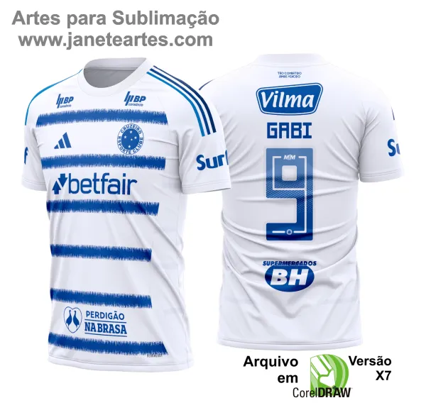 Arte Estampa Camisa Cruzeiro Reserva 2025 - 2026