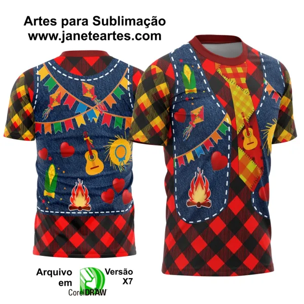 Arte Estampa Camisa Festa Junina Arraiá 2025