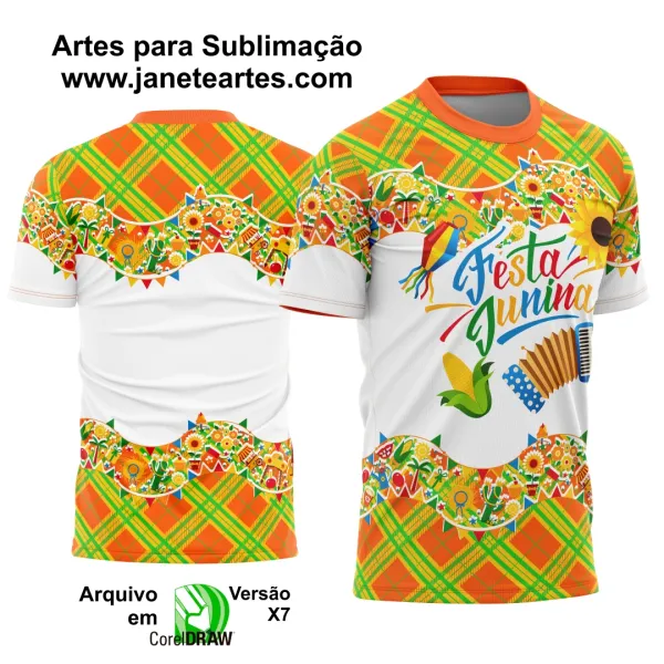 Arte Estampa Camisa Festa Junina Arraiá 2025