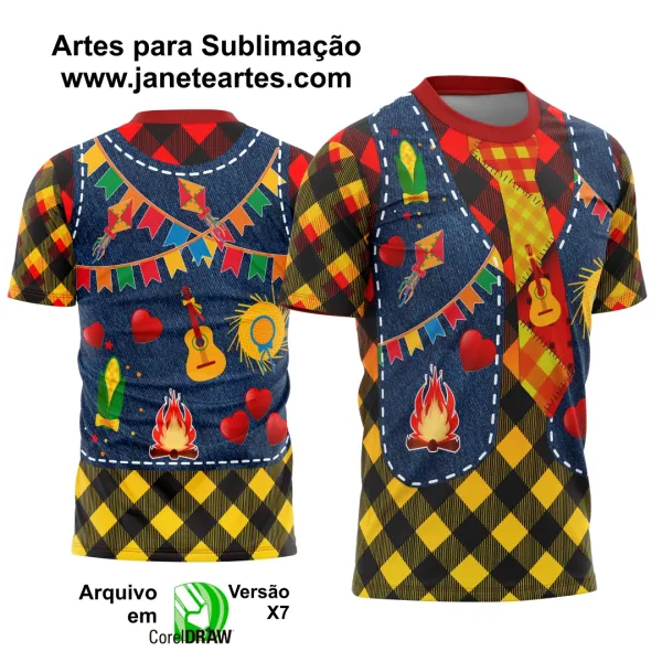 Arte Estampa Camisa Festa Junina Arraiá 2025