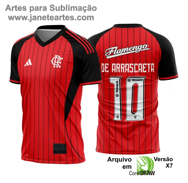 Arte Estampa Camisa Flamengo Passeio CWC 2025 - 2026