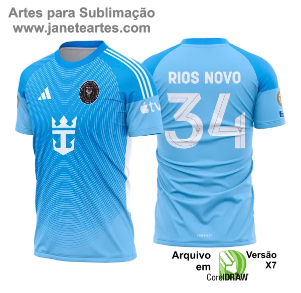 Arte Estampa Camisa Inter Miami Goleiro 2025 - 2026