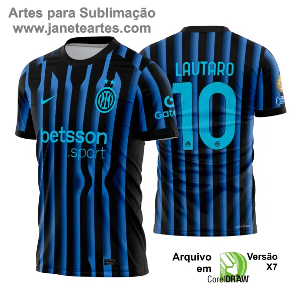 Arte Estampa Camisa Inter de Milão Titular 2025 - 2026