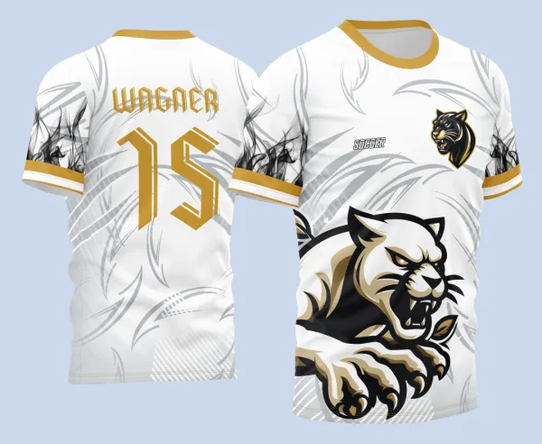 Arte Estampa Camisa Interclasse Pantera Branca 2024