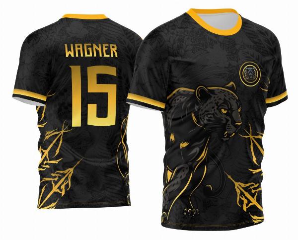 Arte Estampa Camisa Interclasse Pantera Dourada 2024