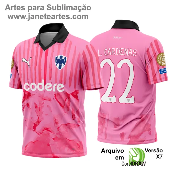 Arte Estampa Camisa Monterrey Goleiro 2025 - 2026