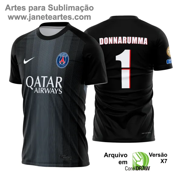 Arte Estampa Camisa PSG Goleiro 2025 - 2026