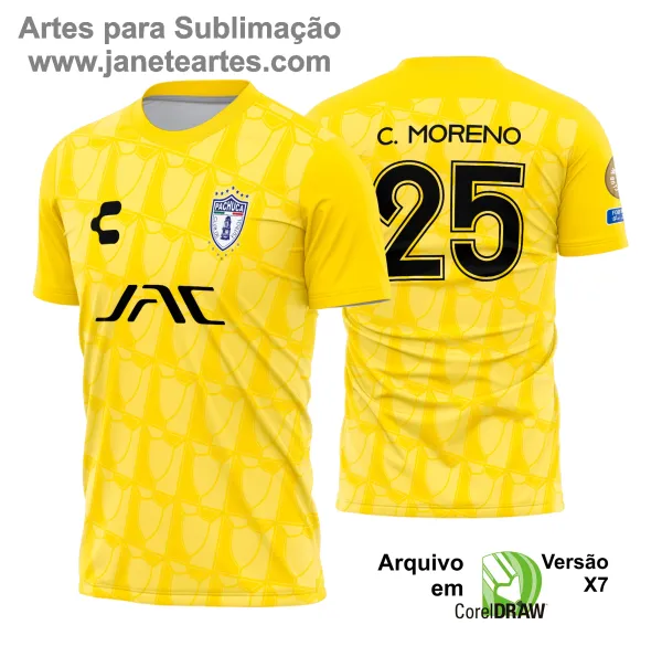 Arte Estampa Camisa Pachuca Goleiro 2025 - 2026