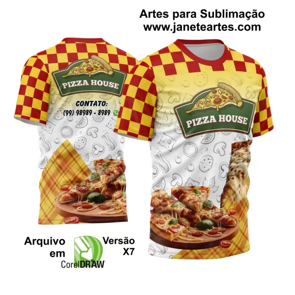 Arte Estampa Camisa Profissão Pizzaria 2024 - Modelo 01