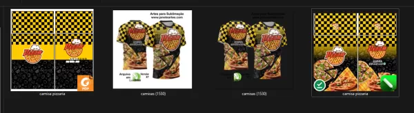 Arte Estampa Camisa Profissão Pizzaria 2024 - Modelo 03